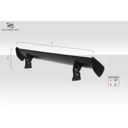 Universal BMW GTS Look Rear Wing Spoiler - 3 Piece image - 12