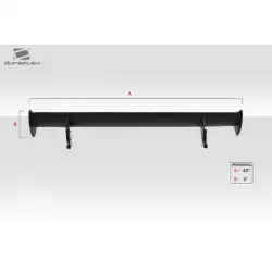 Universal BMW GTS Look Rear Wing Spoiler - 3 Piece image - 4