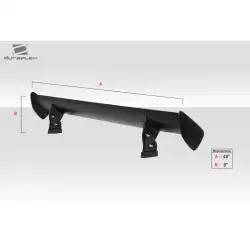 Universal BMW GTS Look Rear Wing Spoiler - 3 Piece image - 6