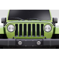 2007-2018 Jeep Wrangler Duraflex JK JL Look Grille - 1 Piece image - 1