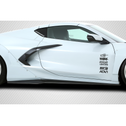 2020-2025 Chevrolet Corvette C8 Carbon Creations Gran Veloce Side Skirt Splitters - 2 Piece image - 1