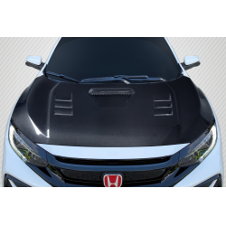 2016-2021 Honda Civic Carbon Creations TS 1 Hood - 1 Piece image - 1