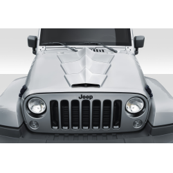 2007-2018 Jeep Wrangler JK Duraflex Tyrano Hood - 1 Piece image - 1