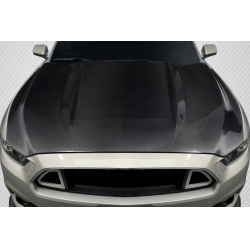 2015-2017 Ford Mustang Carbon Creations OEM Look Hood - 1 Piece image - 1