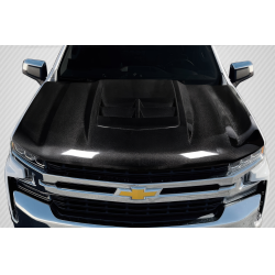 2019-2023 Chevrolet Silverado 1500 Carbon Creations ZL1 Look Hood - 1 Piece image - 1