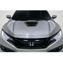 2017-2021 Honda Civic Type R Carbon Creations OEM Look Hood Scoop - 1 Piece image - 1