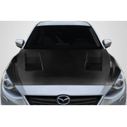 2014-2018 Mazda 3 Carbon Creations Velocity Hood - 1 Piece image - 1