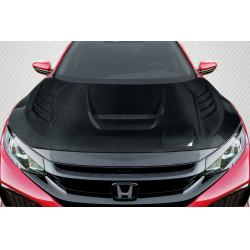 2016-2021 Honda Civic Carbon Creations Time Attack Hood - 1 Piece image - 1