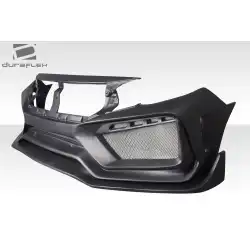2016-2021 Honda Civic 4DR RBT Widebody Look Front Bumper - 1 Piece image - 7