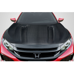 2016-2021 Honda Civic Carbon Creations Broman Hood - 1 Piece image - 1