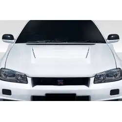 1999-2002 Nissan Skyline R34 D1 Hood - 1 Piece image - 1