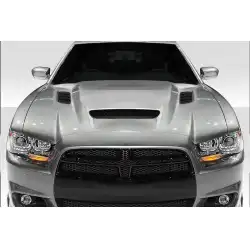2011-2014 Dodge Charger Hellcat Redeye Look hood - 1 Piece image - 3