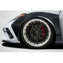 2020-2025 Chevrolet Corvette C8 Carbon Creations Gran Veloce Wide Body Front Fender Flares - 4 Pieces image - 1