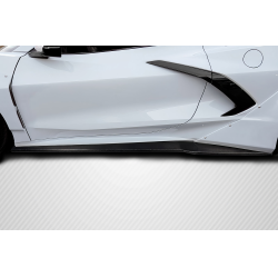 2020-2025 Chevrolet Corvette C8 Carbon Creations Gran Veloce Wide Body Side Skirt Rocker Panel Splitters - 2 Pieces image - 2