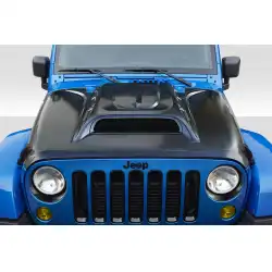 2007-2018 Jeep Wrangler JK Avenge Vented Hood - 1 Piece image - 1