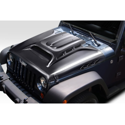 2007-2018 Jeep Wrangler JK Duraflex Avenge Vented Hood - 1 Piece image - 3