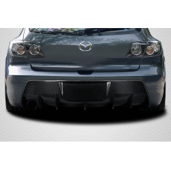 2004-2009 Mazda Mazdaspeed 3 Carbon Creations Corkscrew Rear Diffuser - 1 Piece image - 1