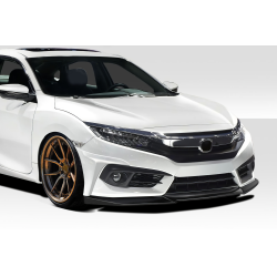 2016-2018 Honda Civic 2DR 4DR Duraflex Yoka Front Lip Spoiler Air Dam  - 3 Pieces image - 3