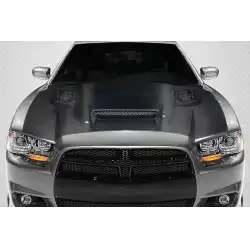2011-2014 Dodge Charger Hellcat Redeye Look hood - 1 Piece image - 1