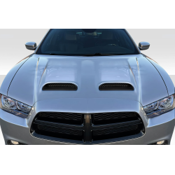 2011-2014 Dodge Charger Duraflex Redeye Look Hood - 1 Piece image - 1