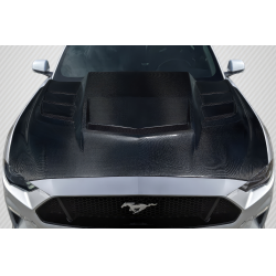 2018-2023 Ford Mustang Carbon Creations Interceptor Hood - 1 Piece image - 1