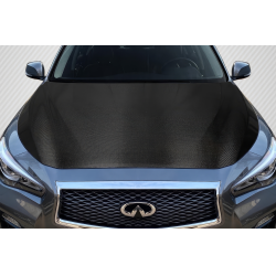2014-2023 Infiniti Q50 Carbon Creations OEM Look Hood - 1 Piece image - 1