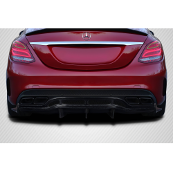 2015-2020 Mercedes C Class W205 Carbon Creations Weaver Sport Rear Diffuser - 3 Pieces image - 1
