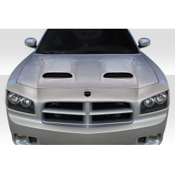 2006-2010 Dodge Charger Duraflex Redeye Look Hood - 1 Piece image - 1