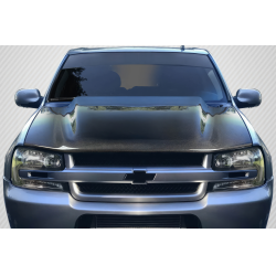2002-2008 Chevrolet Trailblazer Carbon Creations Cowl  Hood - 1 Piece image - 1