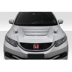 2012-2015 Honda Civic 4DR Duraflex Kina Hood - 1 Piece image - 1