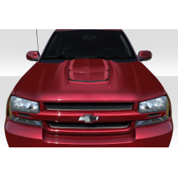 2002-2008 Chevrolet Trailblazer Duraflex ZR1 V2 Look Hood - 1 Piece image - 1