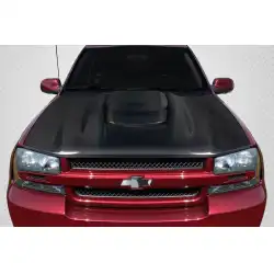 2002-2008 Chevrolet Trailblazer ZR1 V2 Look Hood - 1 Piece image - 1