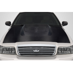 1998-2011 Ford Crown Victoria Carbon Creations GT500 Look Hood - 1 Piece image - 1
