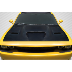 2008-2023 Dodge Challenger Carbon Creations Geo6ix Dritech Hellcat Look Hood - 1 Piece image - 1