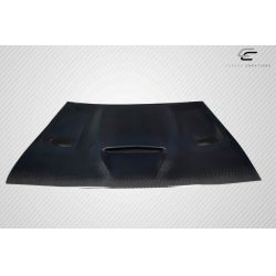 2008-2023 Dodge Challenger Carbon Creations Geo6ix Dritech Hellcat Look Hood - 1 Piece image - 2