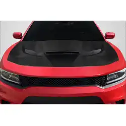 2015-2023 Dodge Charger Geo6ix Dritech Hellcat Look Hood - 1 Piece image - 1