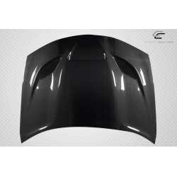 2015-2023 Dodge Charger Carbon Creations Geo6ix Dritech Hellcat Look Hood - 1 Piece image - 6
