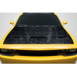 2008-2023 Dodge Challenger Carbon Creations AeroForge Dritech Hellcat Look Hood - 1 Piece image - 1