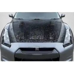 2009-2016 Nissan GT-R R35 AeroForge GT2 Hood - 1 Piece image - 1