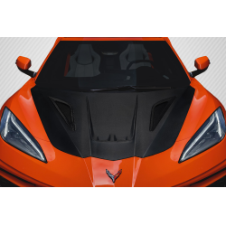 2020-2025 Chevrolet Corvette C8 Carbon Creations Savannah Hood - 3 Pieces image - 1