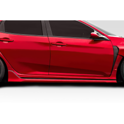 2017-2021 Honda Civic Type R Duraflex Skywalker Side Skirt Rocker Panel Splitters - 4 Pieces ( Must be used with Skywalker Fenders 119347 ) image - 1