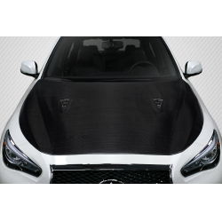 2014-2023 Infiniti Q50 Carbon Creations GTR Look Hood - 1 Piece image - 1