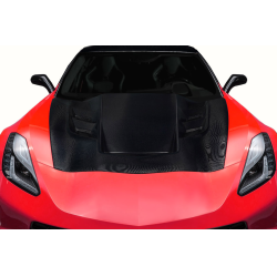 2014-2019 Chevrolet Corvette C7 Carbon Creations Eagle Eye Hood - 1 Piece image - 1