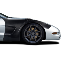 1997-2004 Chevrolet Corvette C5 Carbon Creations GT3RS Look Front Fenders (+25MM) - 2 Pieces image - 1