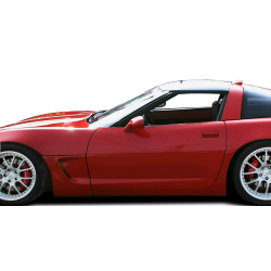 1984-1996 Chevrolet Corvette C4 Duraflex C5 Conversion Side Skirts Rocker Panels with Doorcaps - 6 Piece image - 1