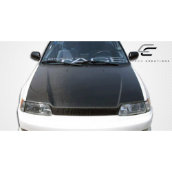 1988-1991 Honda Civic HB CR-X Carbon Creations OEM Look Hood - 1 Piece image - 5