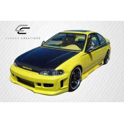 1992-1995 Honda Civic 2DR / HB Carbon Creations Dritech OEM Look Hood - 1 Piece image - 9