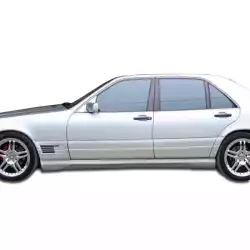 1992-1999 Mercedes S Class W140 W-1 Side Skirts Rocker Panels (short wheelbase) - 2 Piece image - 5