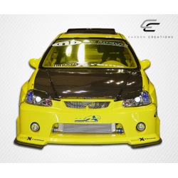 1996-1998 Honda Civic Carbon Creations OEM Look Hood - 1 Piece image - 2