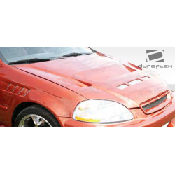 1996-1998 Honda Civic Duraflex Predator Hood - 1 Piece image - 4